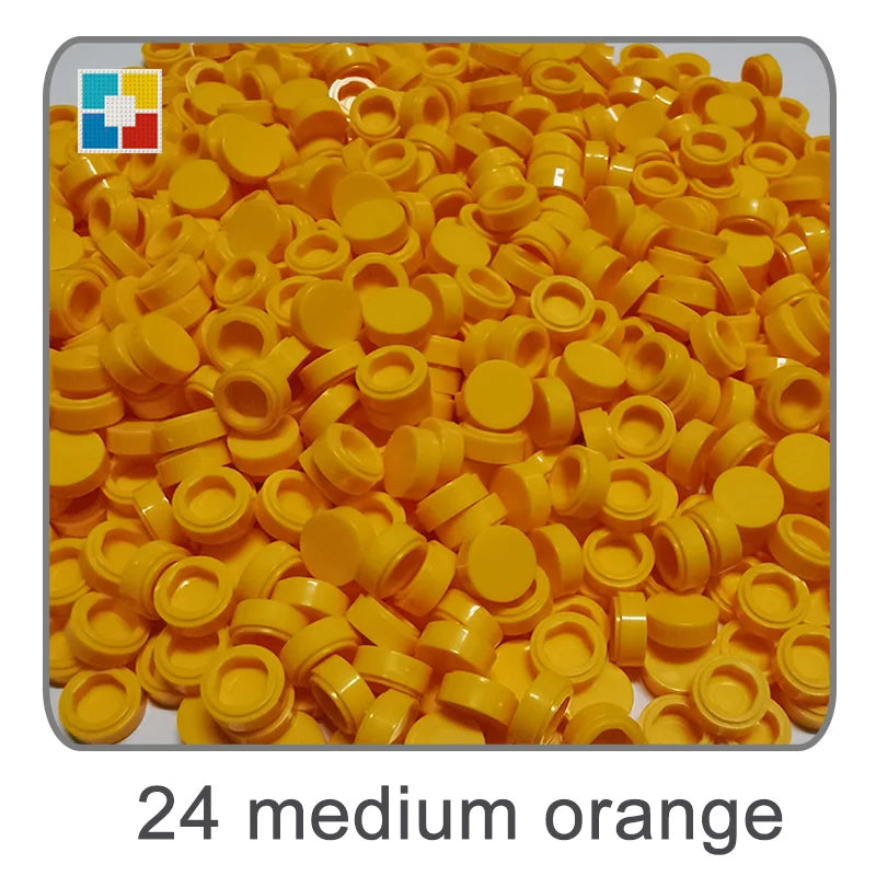 1kg Flat Tile 1x1 98138 Round Building Blocks Plastic MOC Bricks Parts Pixel Art DIY, Compatible DIY pixel Art Blocks
