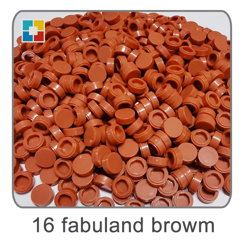 1kg Flat Tile 1x1 98138 Round Building Blocks Plastic MOC Bricks Parts Pixel Art DIY, Compatible DIY pixel Art Blocks
