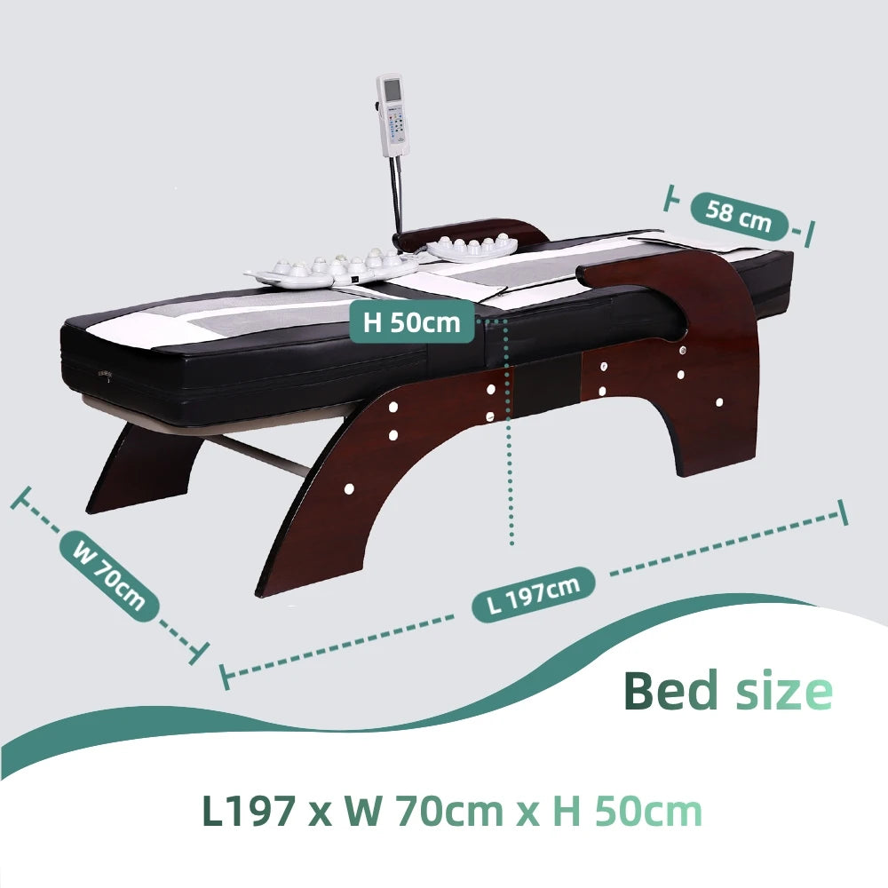Hot Sale Jade Massage Bed with Infrared Heating Therapy & Spine Traction for Home and Spa Use
