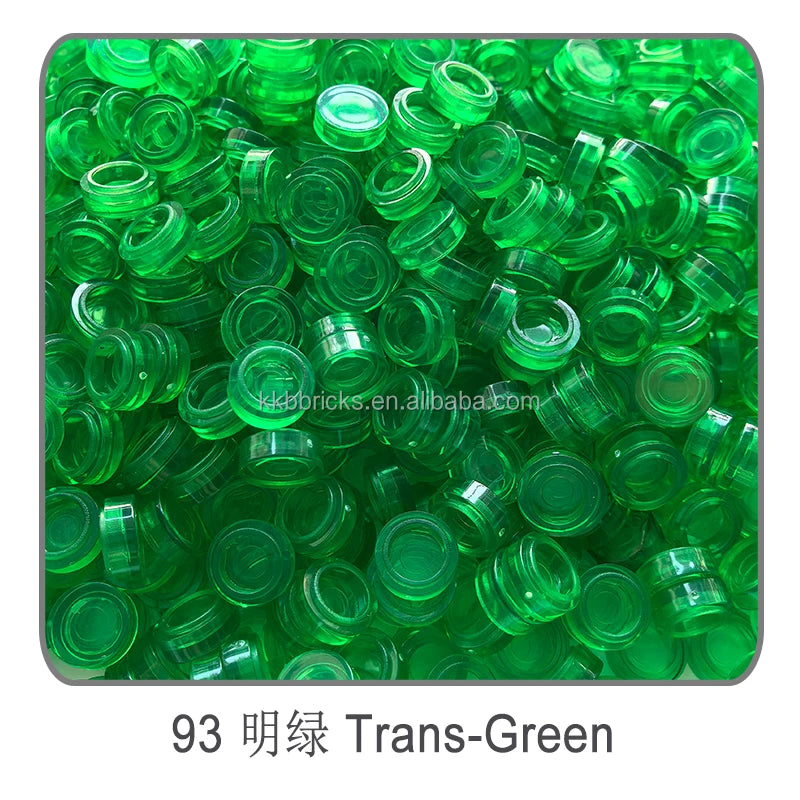 1kg Flat Tile 1x1 98138 Round Building Blocks Plastic MOC Bricks Parts Pixel Art DIY, Compatible DIY pixel Art Blocks