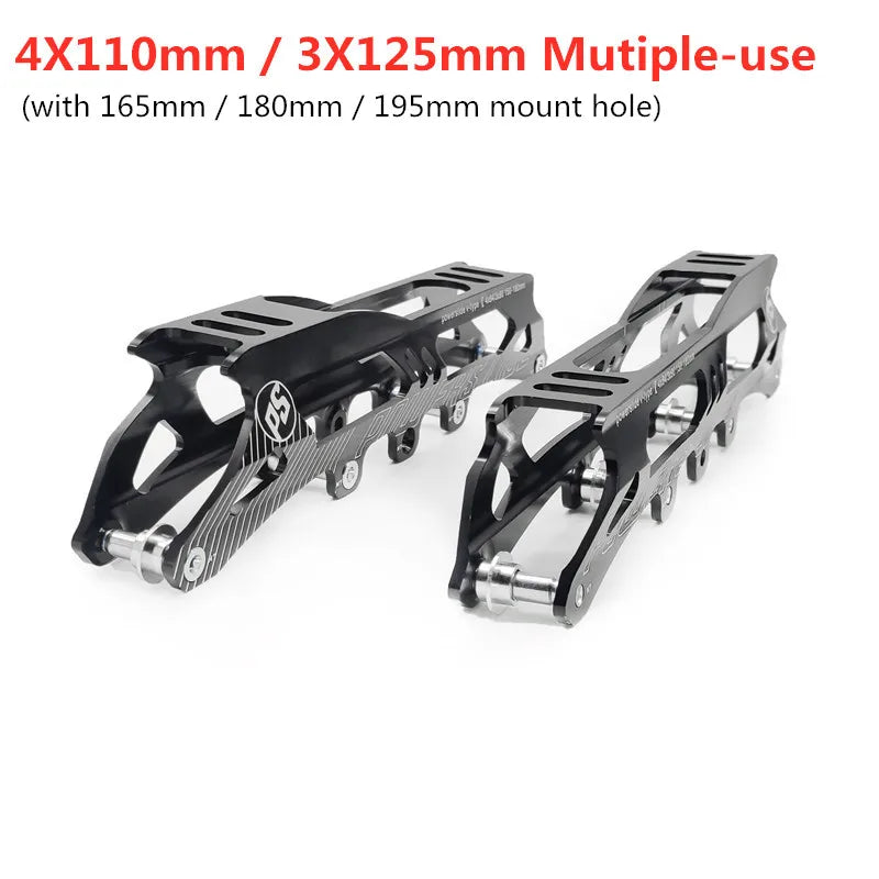 Powerslide Inline Skates Frame 3x125 4x110 3x110 4x100 3x100 4x90 3x90 4x84 mm Speed Skate Aluminium Alloy CNC 150-195 Chassis
