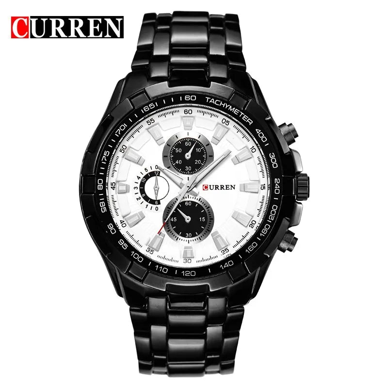 CURREN 8023 Top 10 Brands Blue Boys Quartz Watch Best Steel Band Water Resistant Dials Decoration Big Concise Watch Set