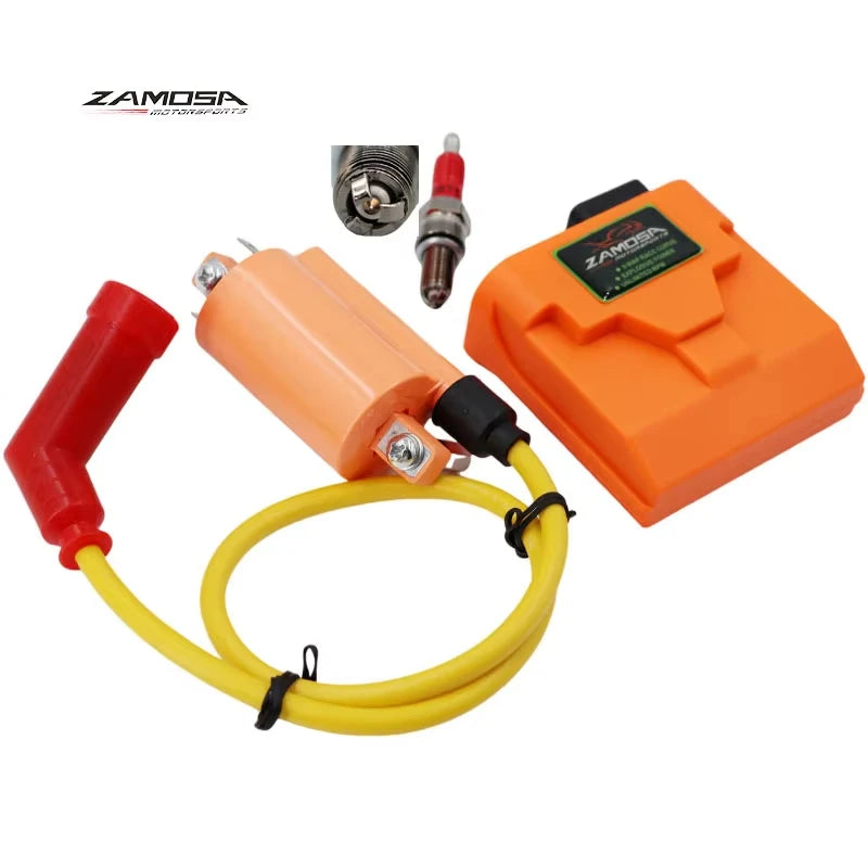 High Performance Racing Cdi Ignition Coil Spark Plug Cap Racing Spark Plug B8TC Set GN125H GN125 EN125-2A Motorcycle for SUZUKI