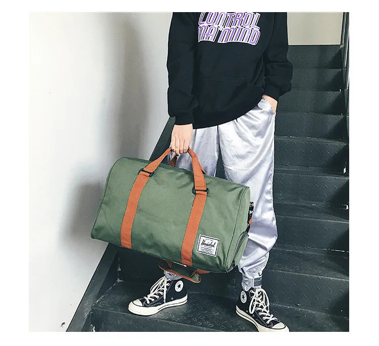 Wholesale High Quality Large Casual Man Luggage Handbag Waterproof Women Travel Overnight Duffel Bag with Shoe Compartment