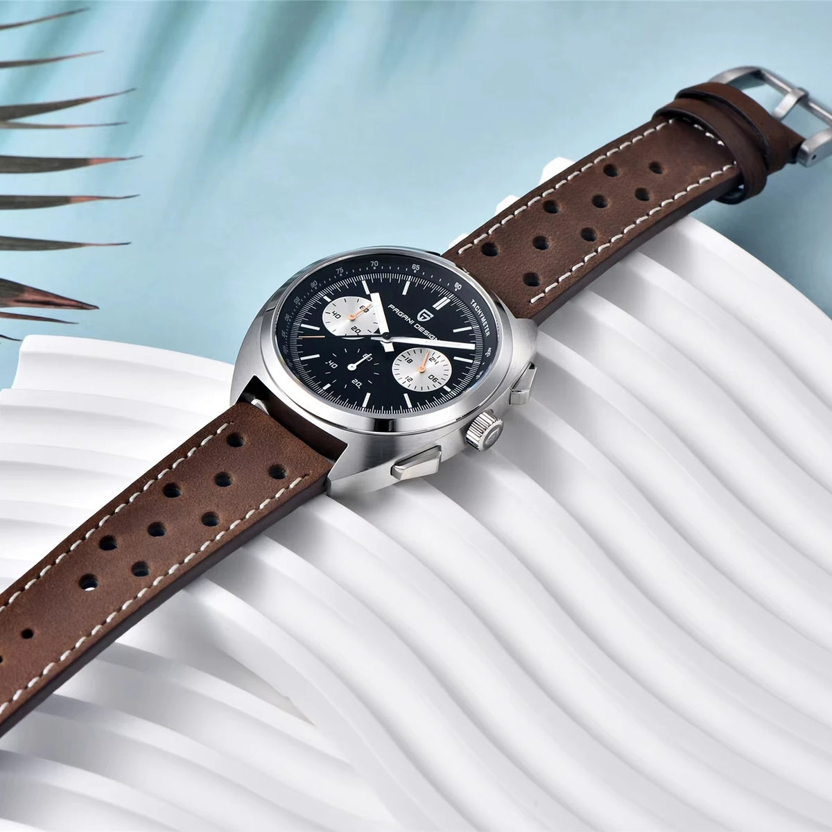 PAGANI DESIGN Men's Watches Retro Panda Dial Quartz Watch Men Japan VK63 Chronograph Sapphire Glass Wrist Watch Men 2026New-1782