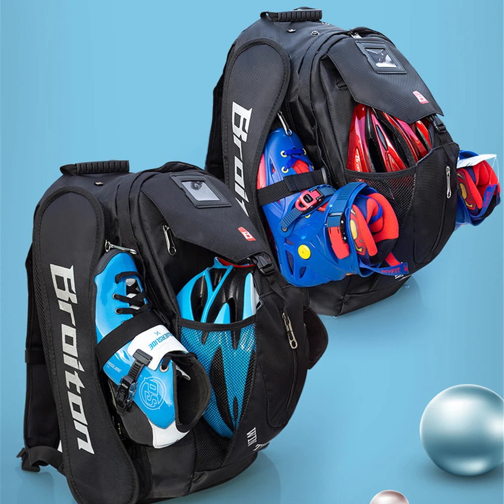 Professional Skate Backpack Inline Speed Skate Bag Black Blue Rose S L Roller Skating Bag for 3X110mm 4X100mm 4X110mm Wheel Room