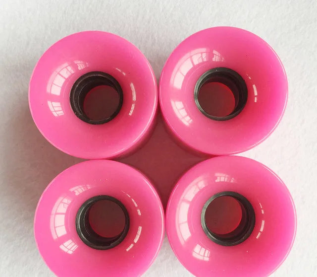 4 Pieces 78A 60*45mm LED Flash Longboard Wheel DanceBoard Transparent Skateboard Wheel PU Double Rocker Flashing Wheel