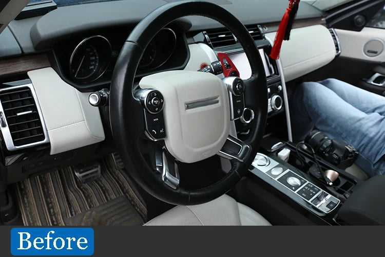 For Land Rover Range Rover Sport Voque Evoque Velar Steering Wheel Button Decorative Frame For Discovery 5/Sport