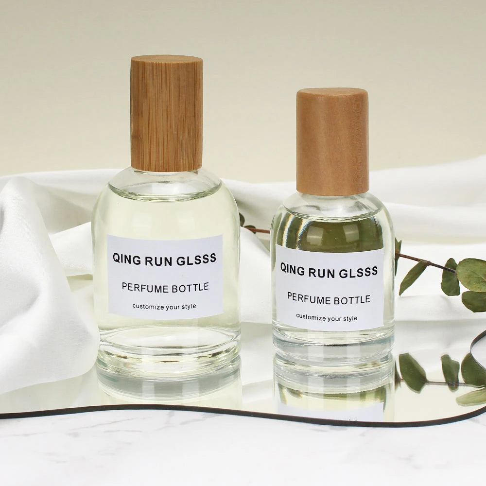 Factory Manufacture 50ml Clear Perfume Packaging Empty Bottle Silk Screen Printed Laboratory 15 Screw Thread Glass Bottle
