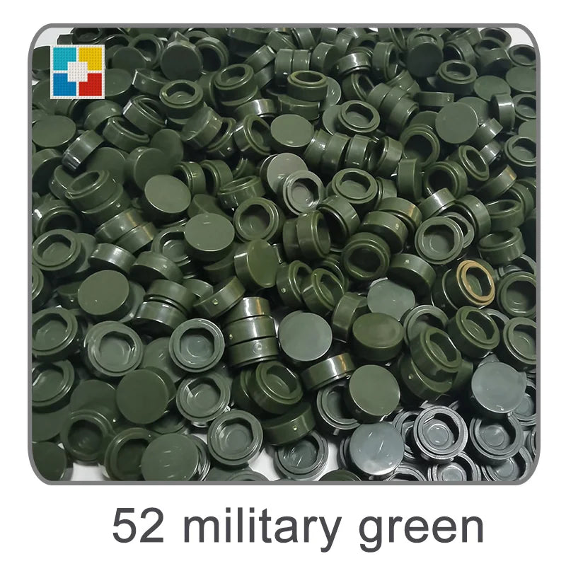 1kg Flat Tile 1x1 98138 Round Building Blocks Plastic MOC Bricks Parts Pixel Art DIY, Compatible DIY pixel Art Blocks