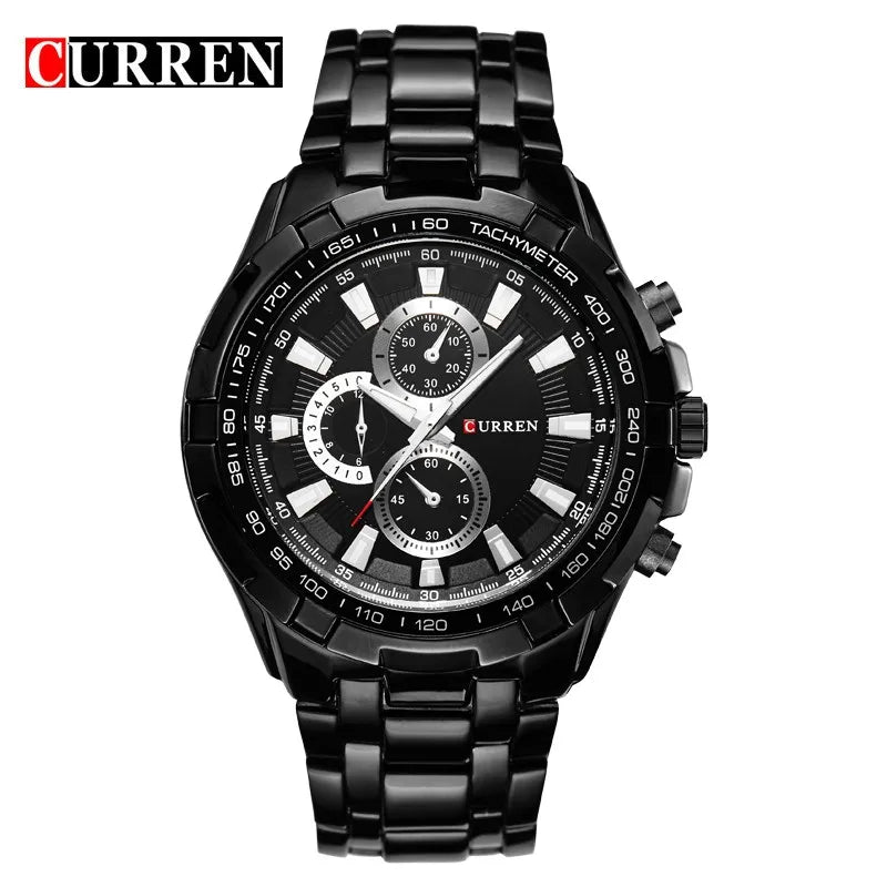 CURREN 8023 Top 10 Brands Blue Boys Quartz Watch Best Steel Band Water Resistant Dials Decoration Big Concise Watch Set