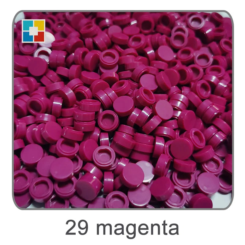 1kg Flat Tile 1x1 98138 Round Building Blocks Plastic MOC Bricks Parts Pixel Art DIY, Compatible DIY pixel Art Blocks