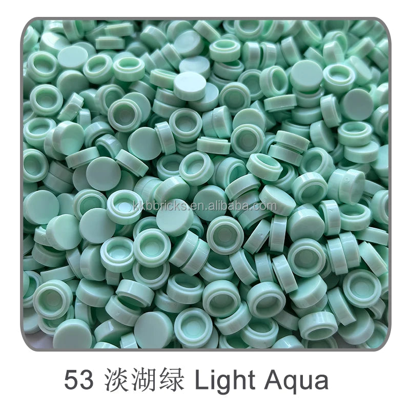1kg Flat Tile 1x1 98138 Round Building Blocks Plastic MOC Bricks Parts Pixel Art DIY, Compatible DIY pixel Art Blocks