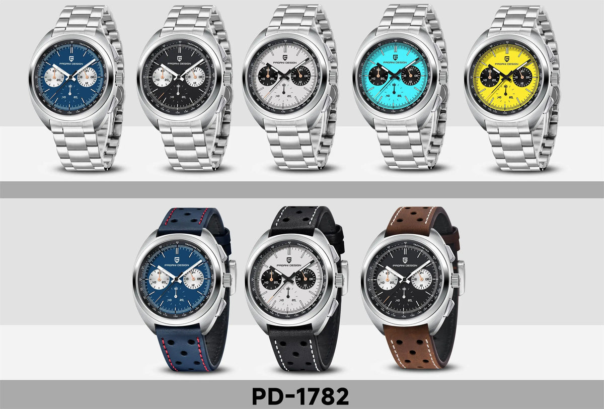 PAGANI DESIGN Men's Watches Retro Panda Dial Quartz Watch Men Japan VK63 Chronograph Sapphire Glass Wrist Watch Men 2026New-1782