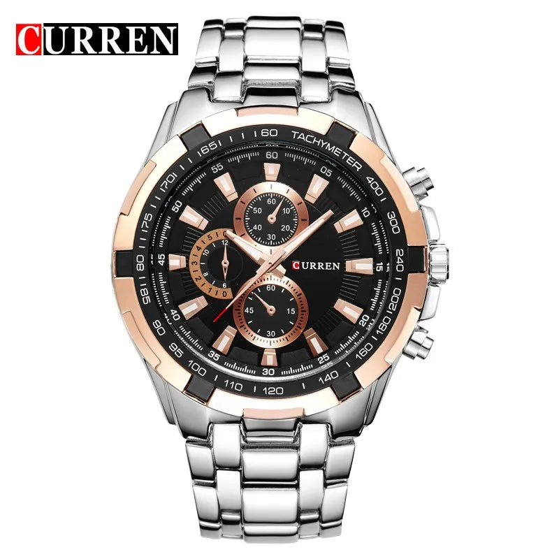 CURREN 8023 Top 10 Brands Blue Boys Quartz Watch Best Steel Band Water Resistant Dials Decoration Big Concise Watch Set