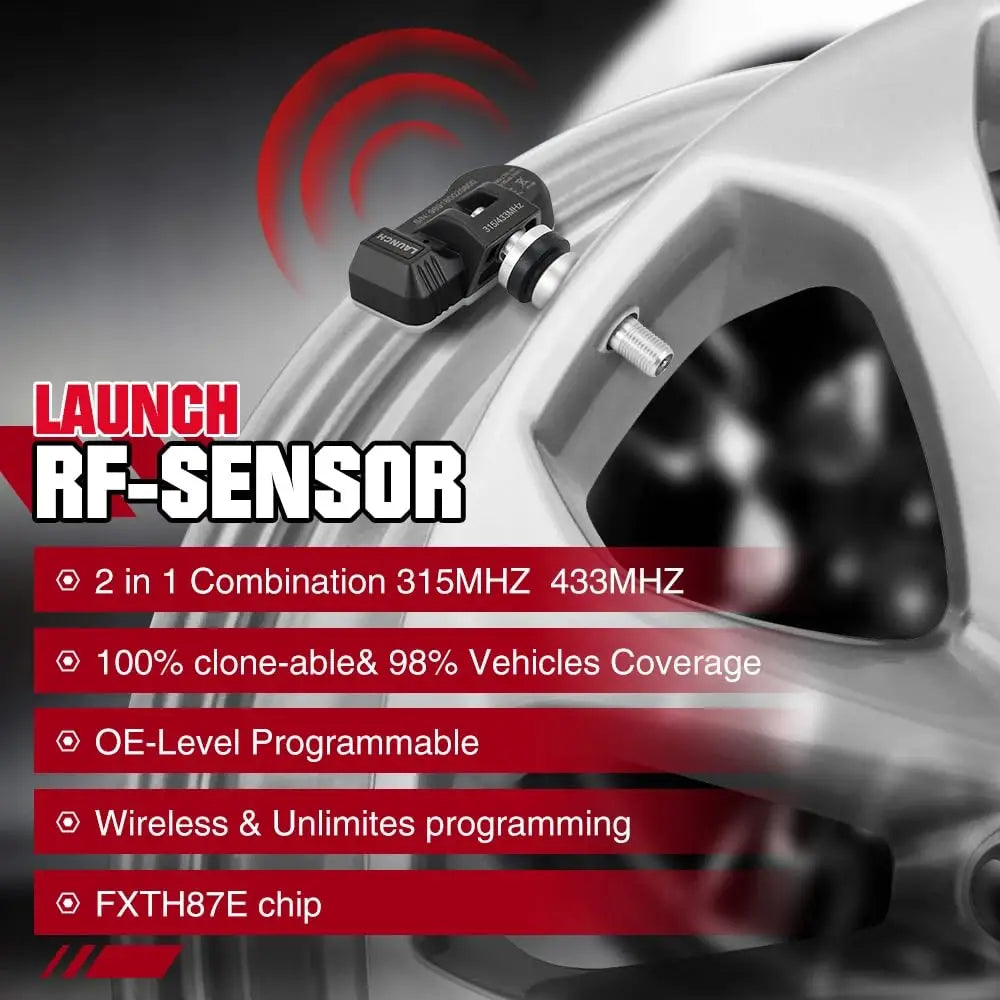 USA EU Warehouse LAUNCH LTR-V Programmed Tire Pressure Monitoring System RF Dual Frequency (315MHZ+433MHZ) TPMS Sensor