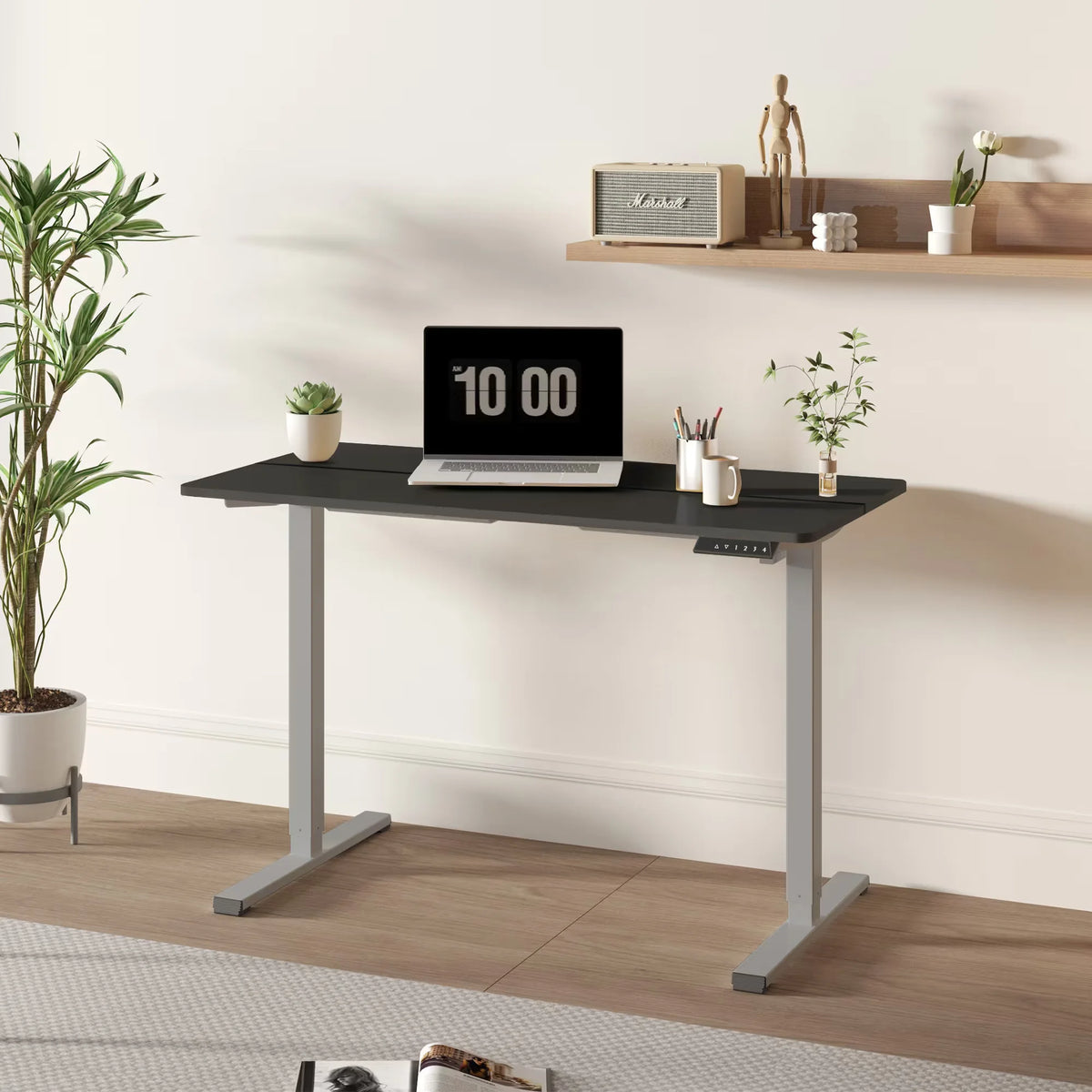 Electric Adjustable Height Standing Desk Two-Piece Tabletop Eco-Friendly Modern Design for Home Office Office Building Bedroom