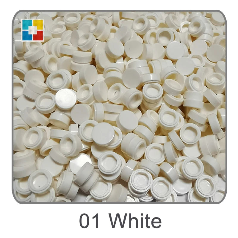 1kg Flat Tile 1x1 98138 Round Building Blocks Plastic MOC Bricks Parts Pixel Art DIY, Compatible DIY pixel Art Blocks