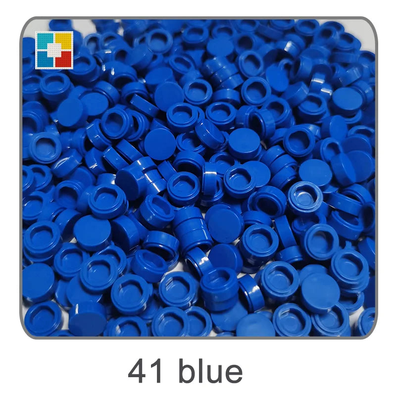 1kg Flat Tile 1x1 98138 Round Building Blocks Plastic MOC Bricks Parts Pixel Art DIY, Compatible DIY pixel Art Blocks