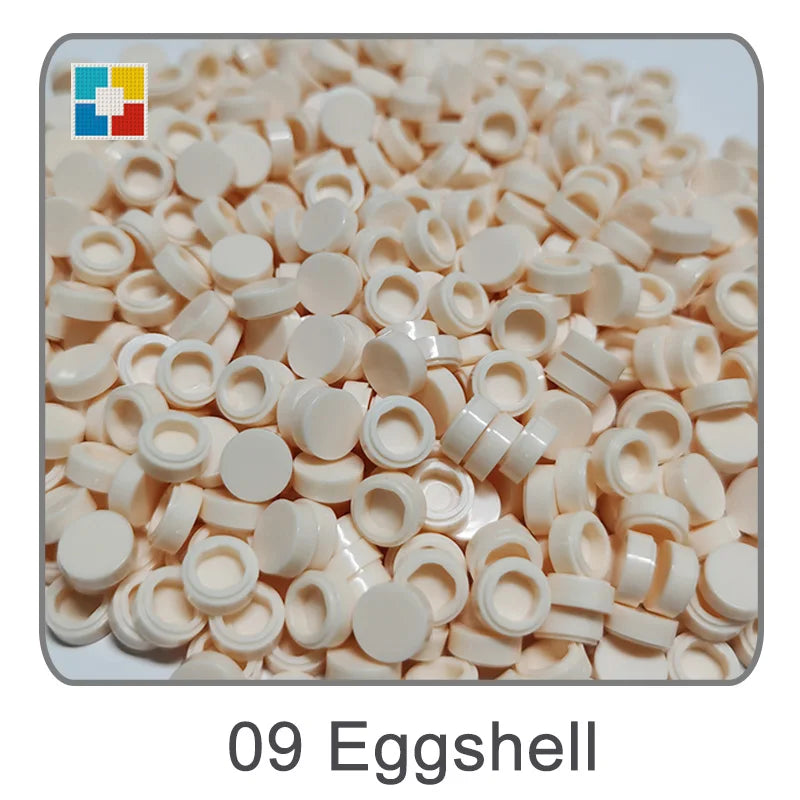1kg Flat Tile 1x1 98138 Round Building Blocks Plastic MOC Bricks Parts Pixel Art DIY, Compatible DIY pixel Art Blocks