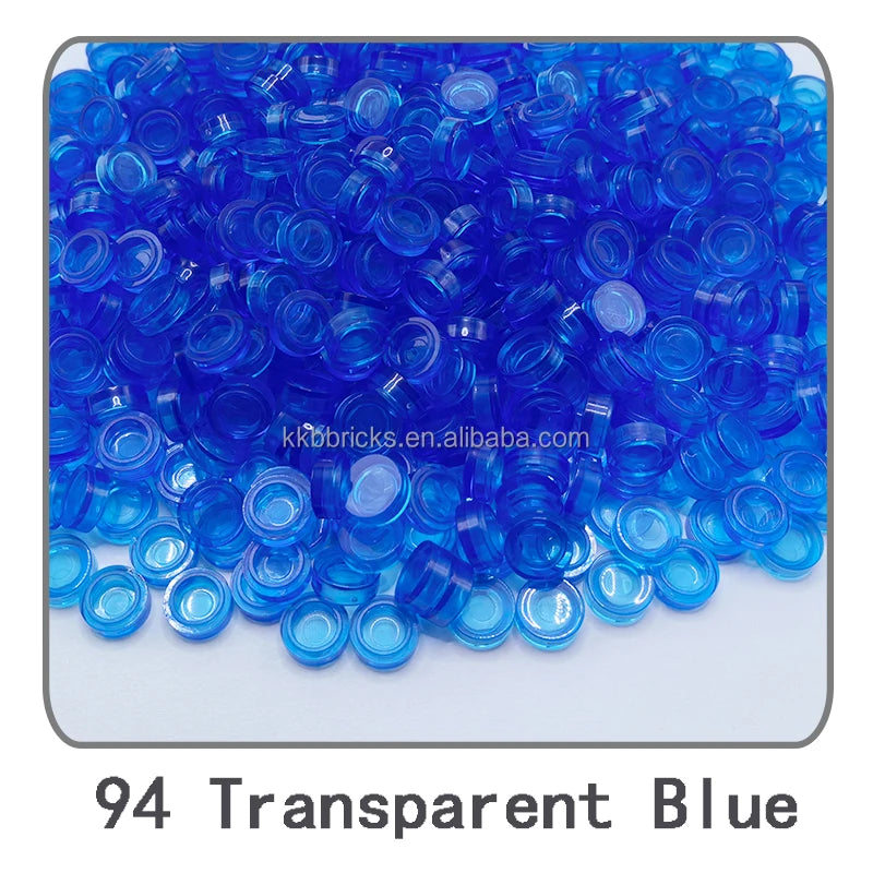 1kg Flat Tile 1x1 98138 Round Building Blocks Plastic MOC Bricks Parts Pixel Art DIY, Compatible DIY pixel Art Blocks