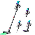 Powerful Upright Vacuum Cleaner Dethacble Battery Powered Stick Multifunctional Cyclone Cleaner for Home & Car Hotel Floor Care
