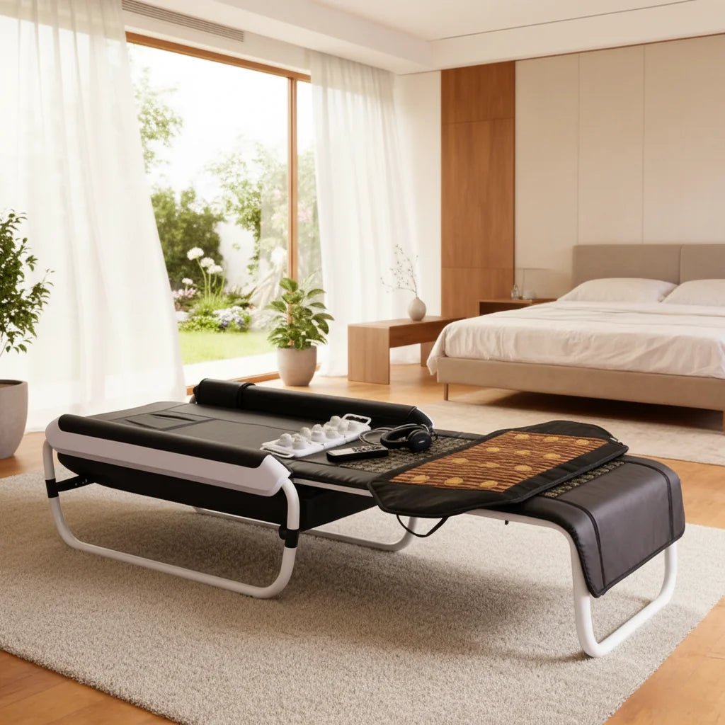 Pop Relax High Quality Home Use Jade Bed with Natural Stone ISO13485 Certified Cama De Masaje for Therapeutic Massage