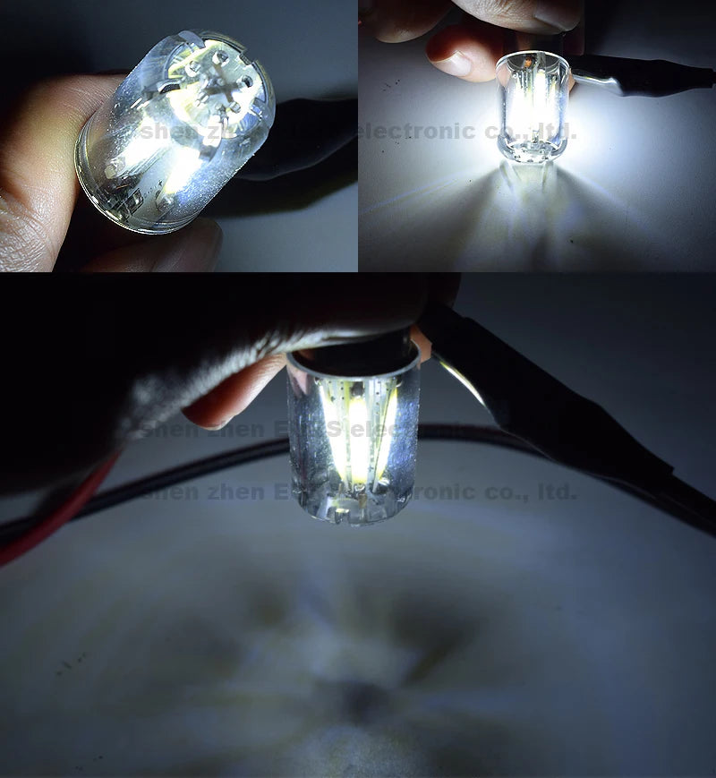 2pcs 1156 P21W BA15S 1157 BAY15D COB LED Filament Chip Car Brake Lights Auto Reverse Bulb Parking Lamp 12V Red White Yellow COB