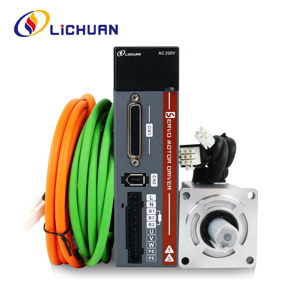 Lichuan A5 200W 400W 600W 750W 1000W AC Servo Motor with Driver 220V 3000RPM AC Servo Motor Drivers Kit for Automated Machine