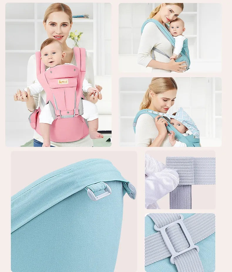 Baby Carrier Ergonomic Hip Seat Carrier With Hood Front&Back