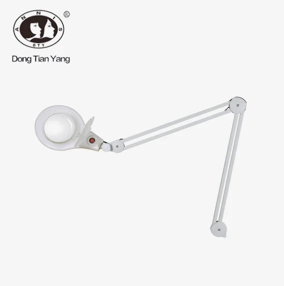 DTY Professional Salon LED Magnifying Glass Floor Lamp Stand 3X/5X Diopter Adjustable 90-160cm Height Face/Body/Eye 110V/240V 5"