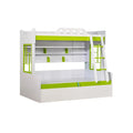 Twin Over Queen Wood Children Double Decker Children Bedroom Furniture Kids Bunk Bed