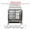 Customizable Large Square Multilayer Dog Cage Kennel with Push-Up Closure Stainless Steel Pet Enclosure and Plastic Tray Pallet