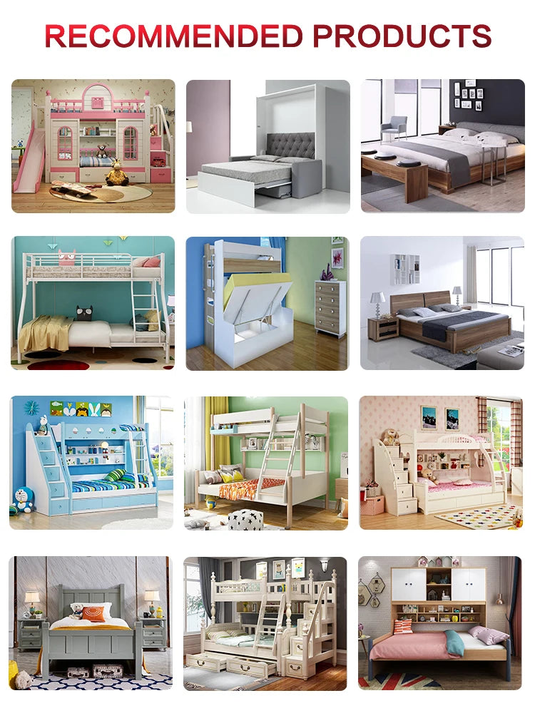 Twin Over Queen Wood Children Double Decker Children Bedroom Furniture Kids Bunk Bed