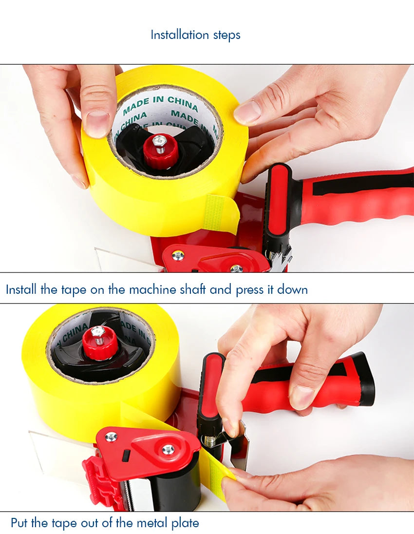 Tape Gun Standard Handheld Tape Dispenser 5cm Width Sealing Tape Holder Cutter 테이프 디스펜서 for Box Carton Sealing and Packaging