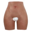 Plus Size Firm Shapers 2.0cm Padded Buttocks 100% Silicone Bodysuit Women's Underwear Open Crotch Design for Transgender
