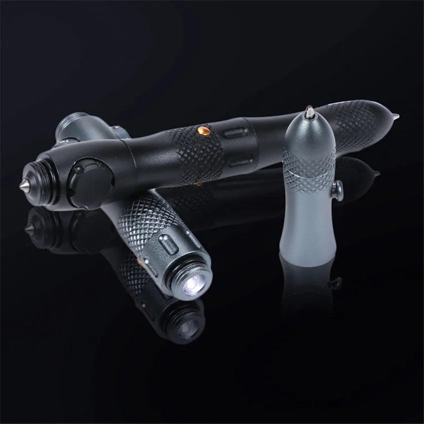 Multi-functional Self Defense Tactical Pen Portable Lighting Defense Pen, Outdoor Emergency Survival Broken Window Tactical Pen