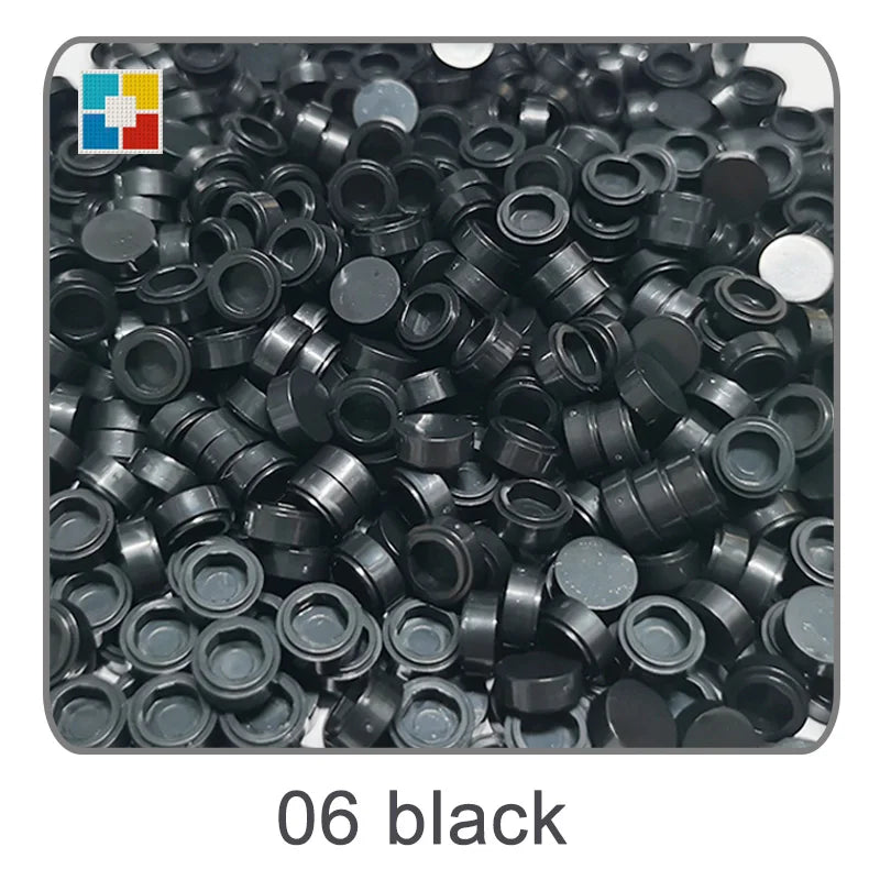 1kg Flat Tile 1x1 98138 Round Building Blocks Plastic MOC Bricks Parts Pixel Art DIY, Compatible DIY pixel Art Blocks