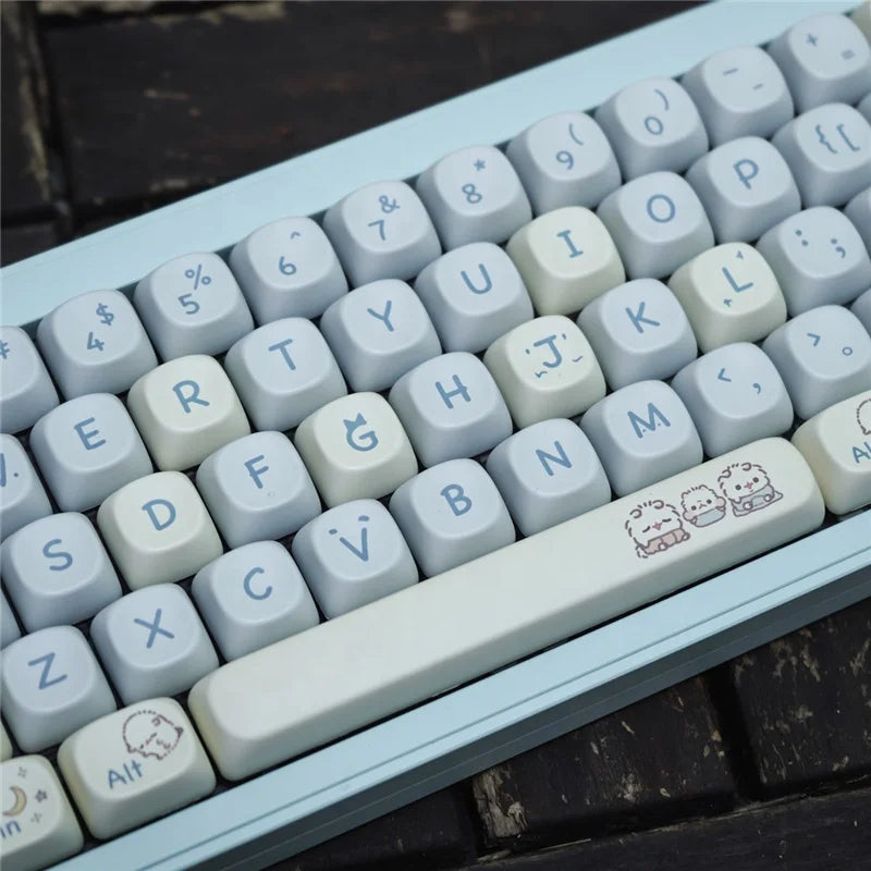 145 Keys MOA Profile Cat Keyboard Keycaps PBT Sublimation for 61/67/84/87 Mx Mechanical Keyboard