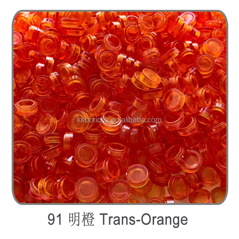 1kg Flat Tile 1x1 98138 Round Building Blocks Plastic MOC Bricks Parts Pixel Art DIY, Compatible DIY pixel Art Blocks