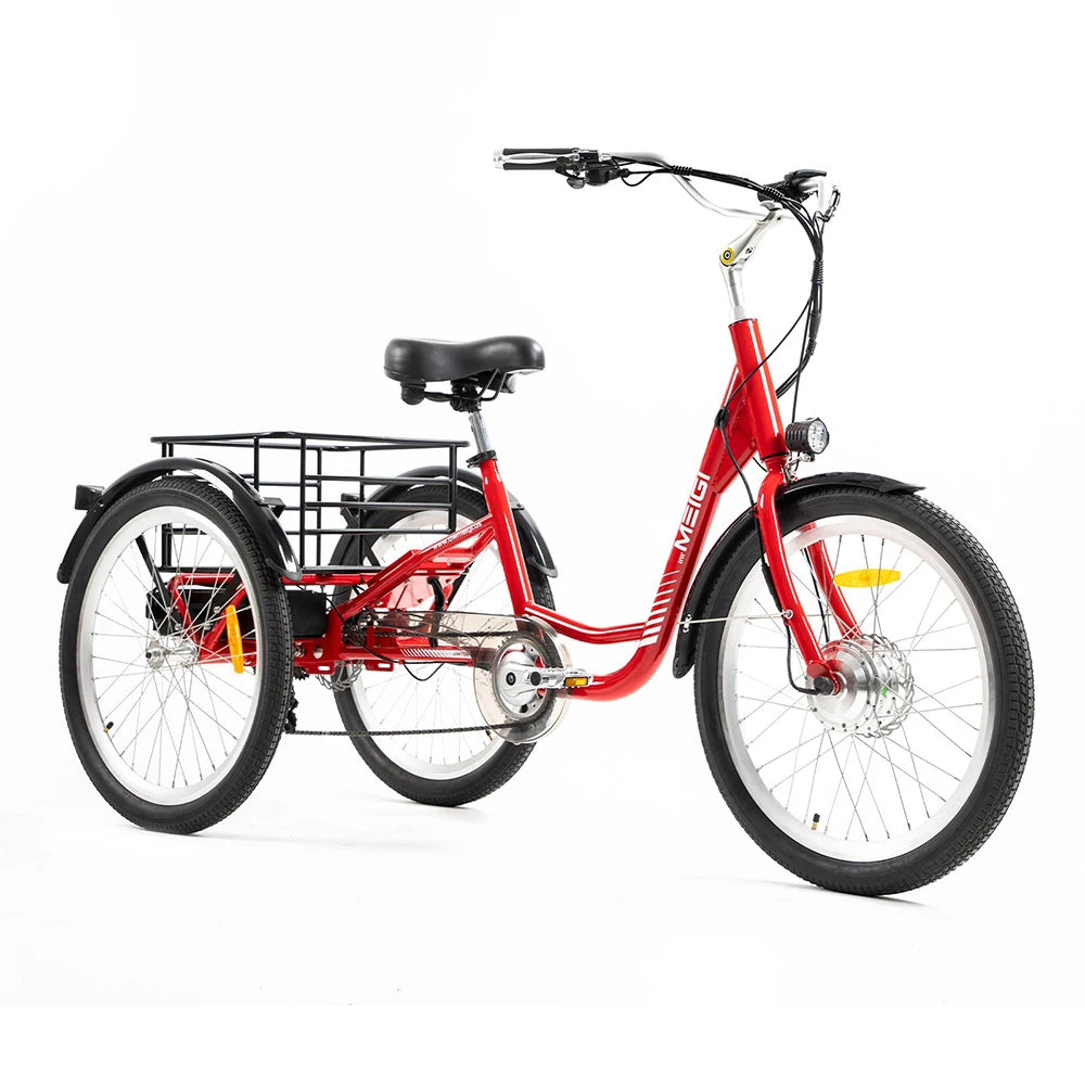 EZREAL 350 Watt Electric Bicycle 24 Inch Fat Tire 7 Speed Electronic Tricycles Open Frame 36V Electric Bike