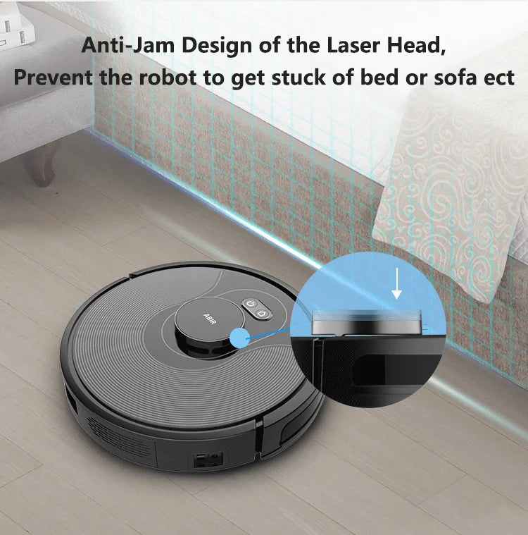 For X8 Pro Robot Vacuum Cleaner with Laser Navigation Wet & Dry Cleaning HEPA Filter Battery-Powered for Household Use