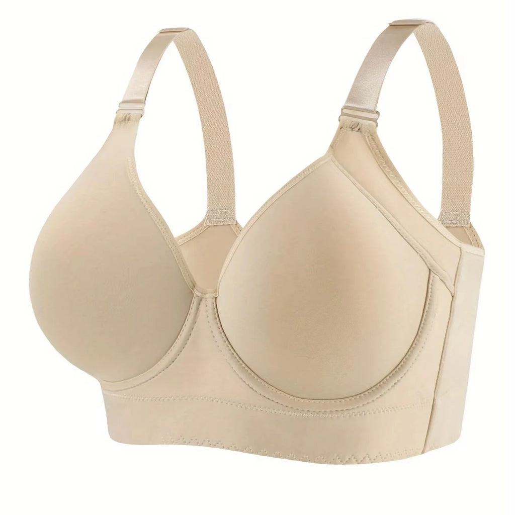 Plus Size Women Bras Under Wire 7 Hooks Back Closure Thin Cup Big Breast Adjustable Straps Polyester Bra