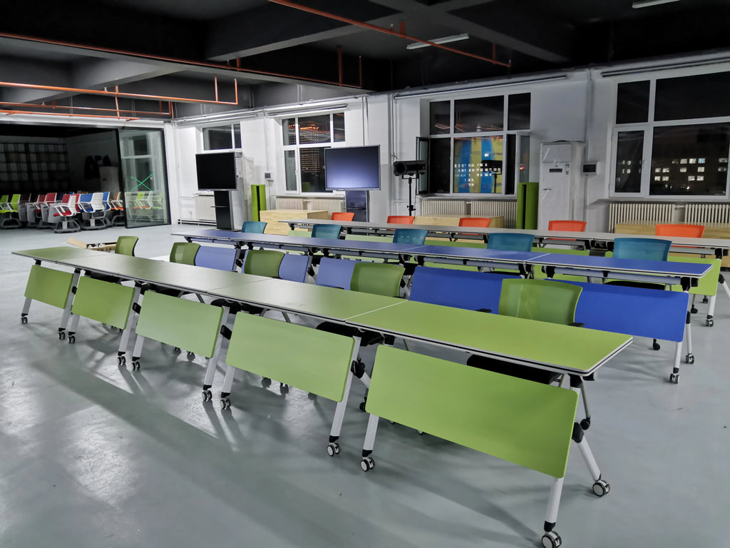 Folding Desk Mobile Conference Training Table/School Learning Desk with Wheels/Office Furniture