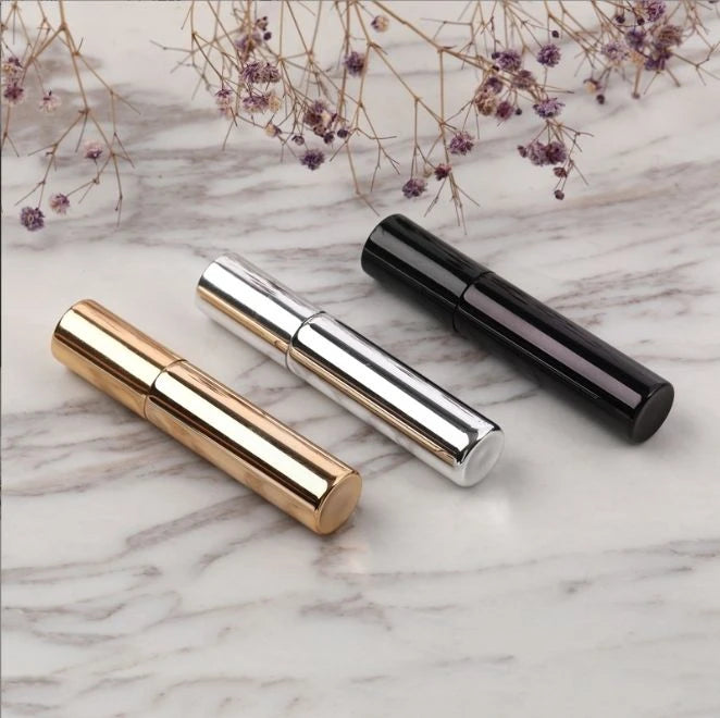 Hot Sale Cosmetic Packing 5ml 10 ml 15ml Tubular Glass Sample Tester Vials Gold Glass Vial Vintage Perfume Bottles