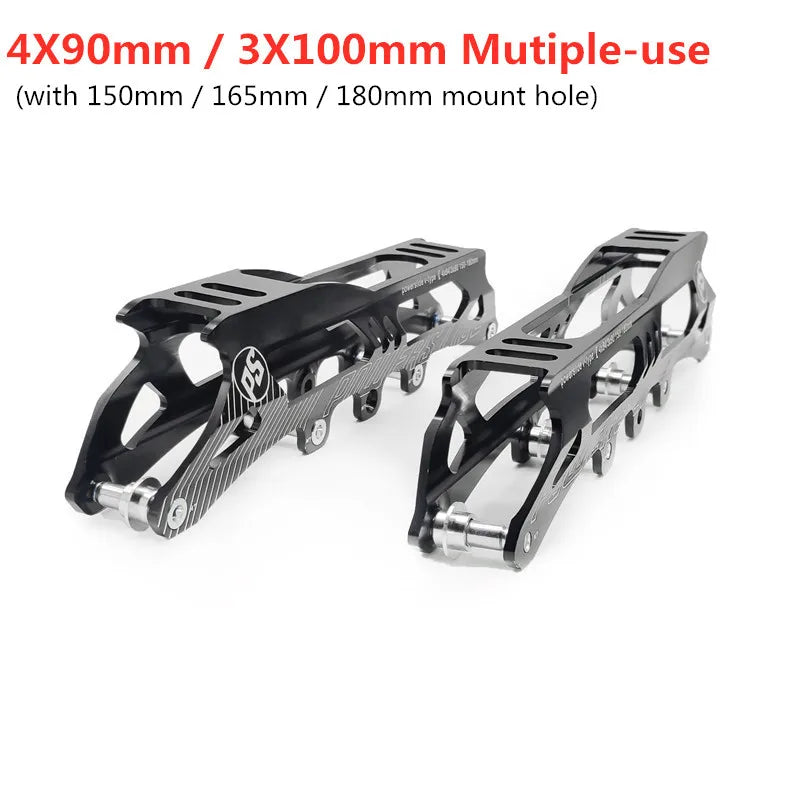 Powerslide Inline Skates Frame 3x125 4x110 3x110 4x100 3x100 4x90 3x90 4x84 mm Speed Skate Aluminium Alloy CNC 150-195 Chassis