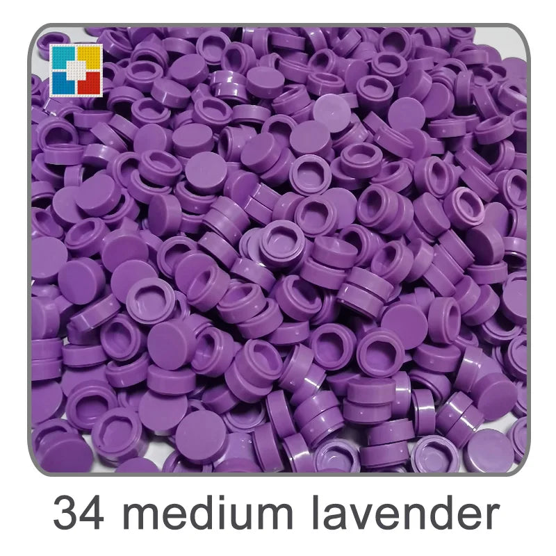 1kg Flat Tile 1x1 98138 Round Building Blocks Plastic MOC Bricks Parts Pixel Art DIY, Compatible DIY pixel Art Blocks