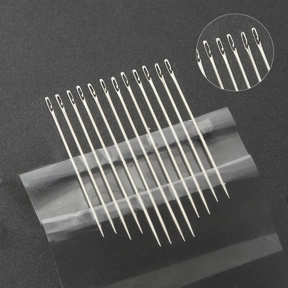 12Pcs/Set Sewing Needles Sewing Pins Set for Home DIY Crafts Household Different Sizes Suitable for Handmade