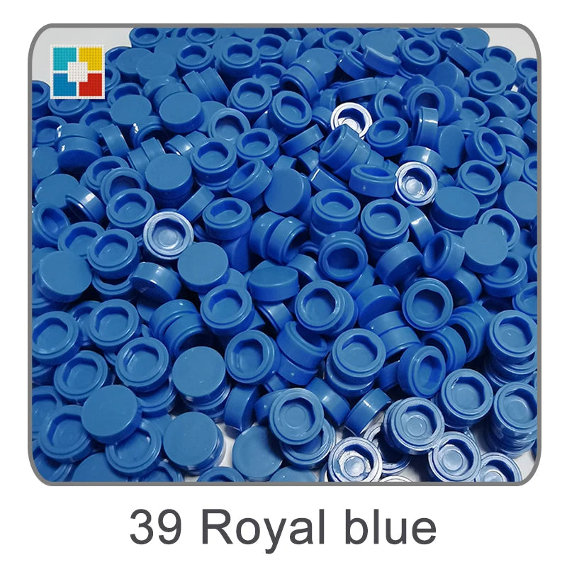 1kg Flat Tile 1x1 98138 Round Building Blocks Plastic MOC Bricks Parts Pixel Art DIY, Compatible DIY pixel Art Blocks
