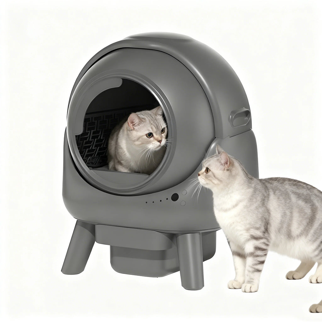 Wholesale Manufacturer's 50L Roller Cat Litter Box with Health Monitoring App Feature Including Accessories